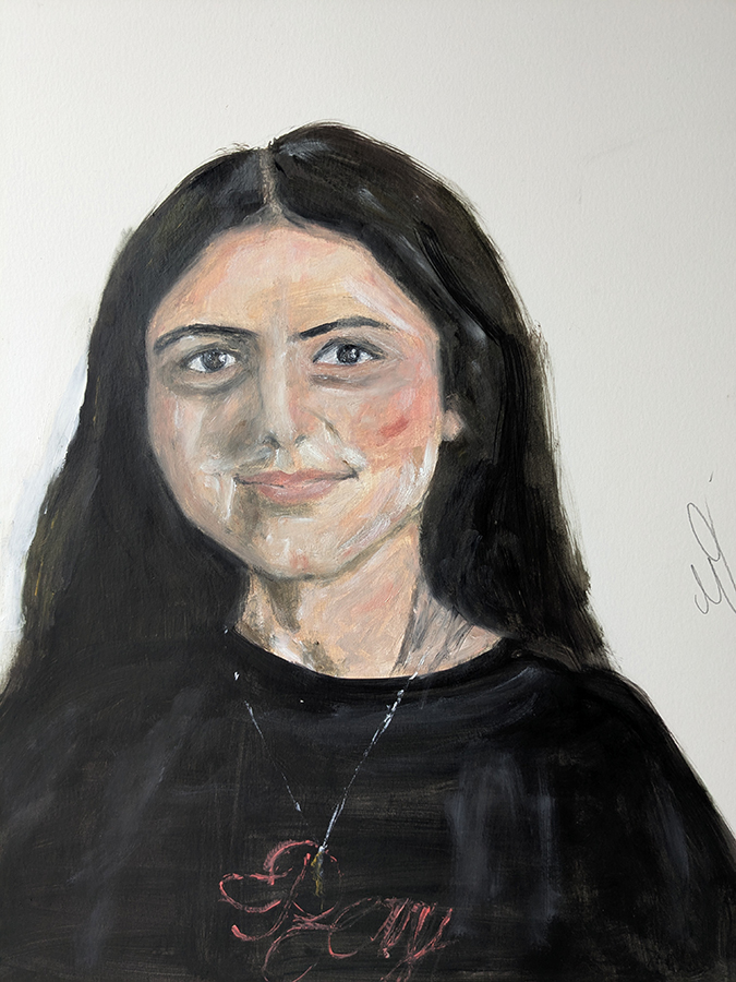 "Ella", Armenia , oil on paper , 43 x 58 cm, September 2025